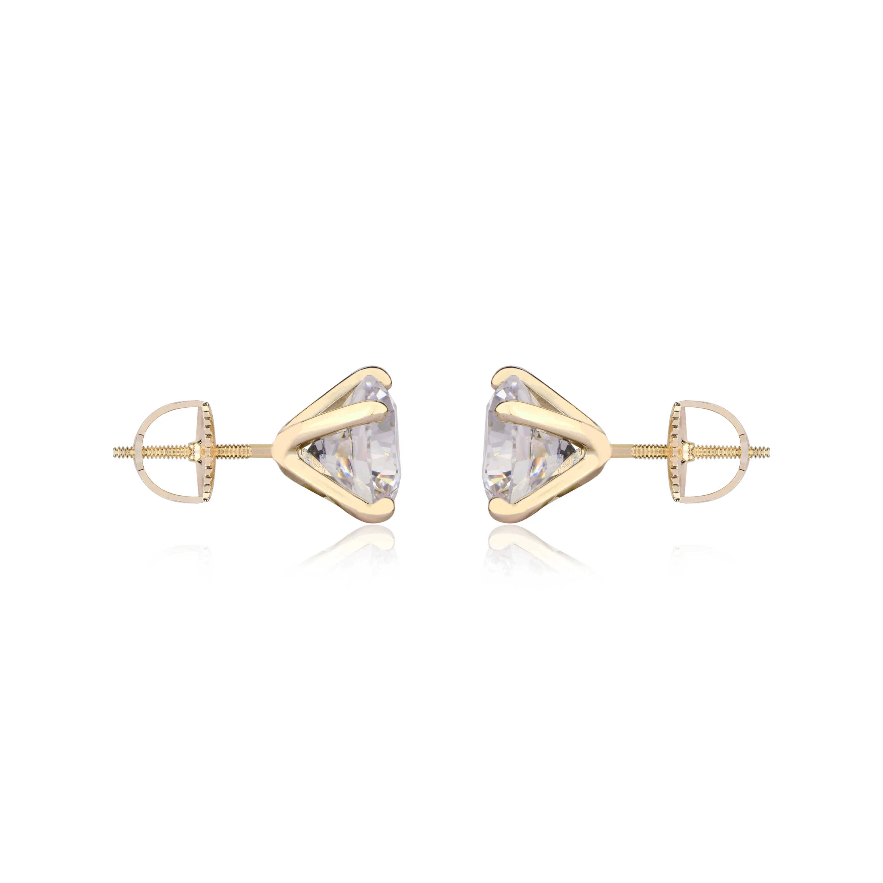 2 CT SOLITAIRE EARRINGS (SCREWBACK) (Get a FREE GIFT) - Image 4