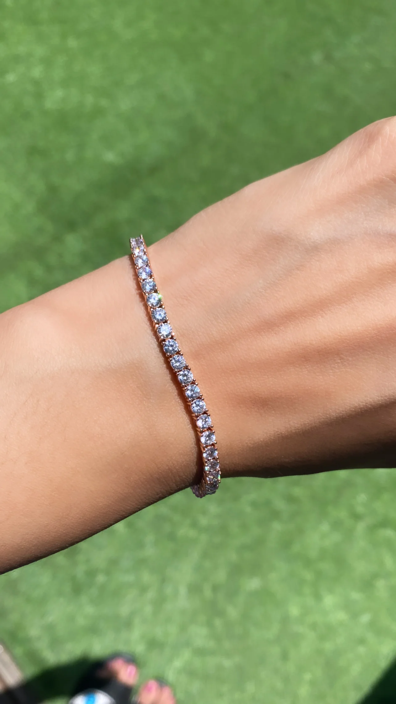 3mm small (0.10ct) round tennis bracelet β ADD TO CART AND GET FLAT 20% OFF π - Image 3