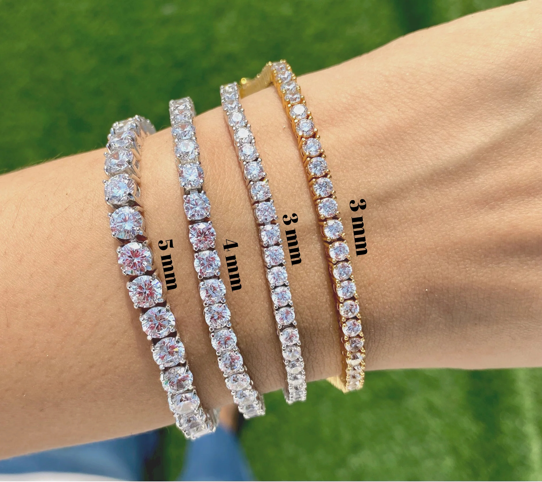 4mm medium (0.25ct) Round tennis bracelet ⭐ ADD TO CART AND GET FLAT 20% OFF 🔝 - Image 5