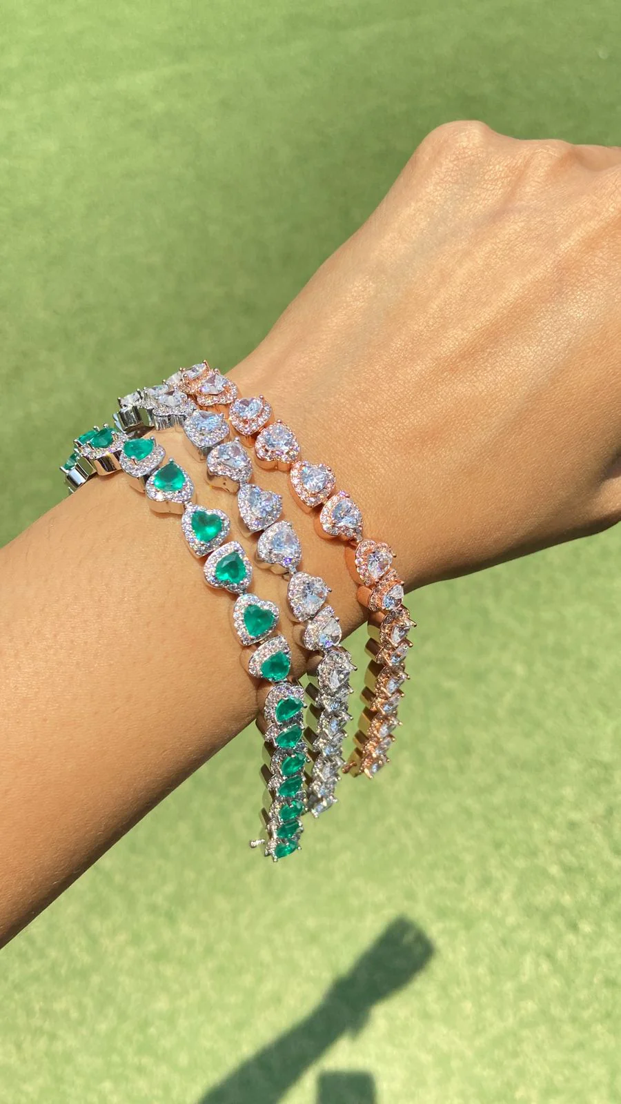 Classic Heart Tennis Bracelet - Image 3