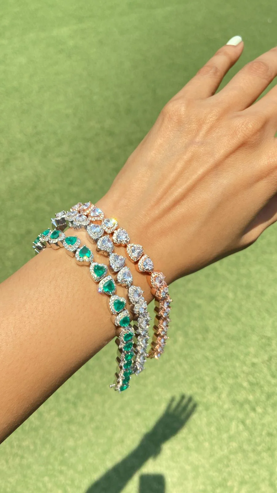 Classic Heart Tennis Bracelet - Image 5