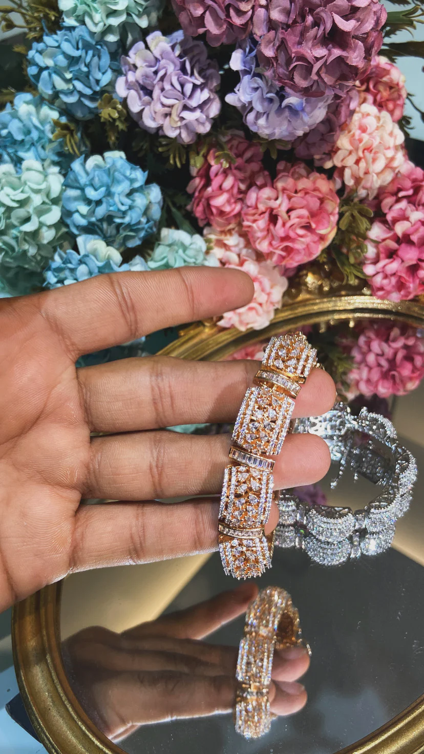 Diamond Gajra Kada/ Bracelet (single piece) - Image 3