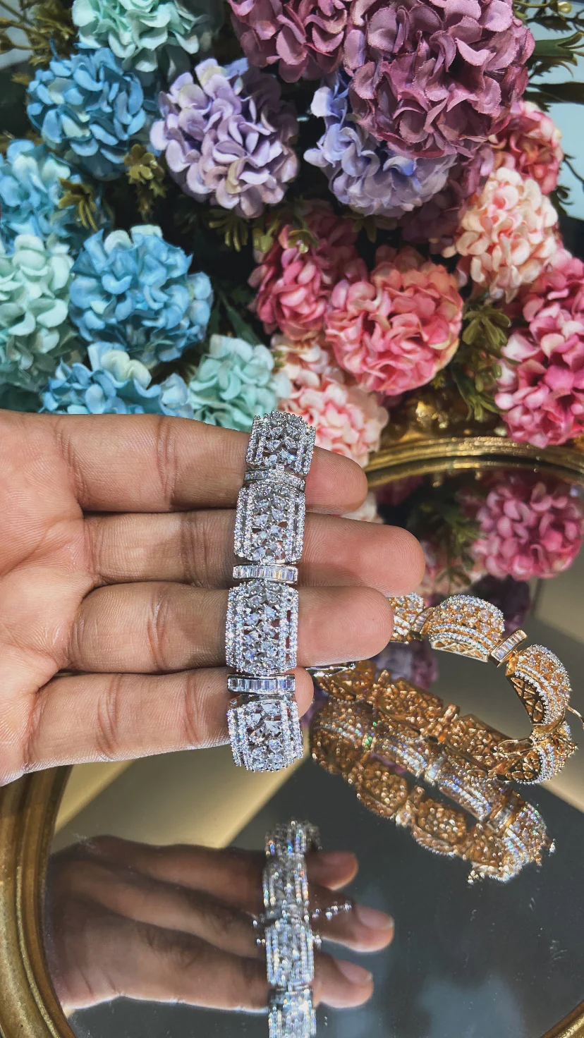 Diamond Gajra Kada/ Bracelet (single piece) - Image 4