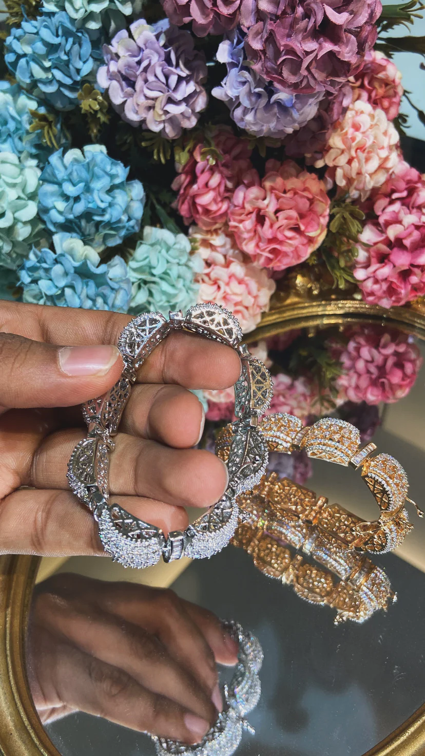 Diamond Gajra Kada/ Bracelet (single piece) - Image 6