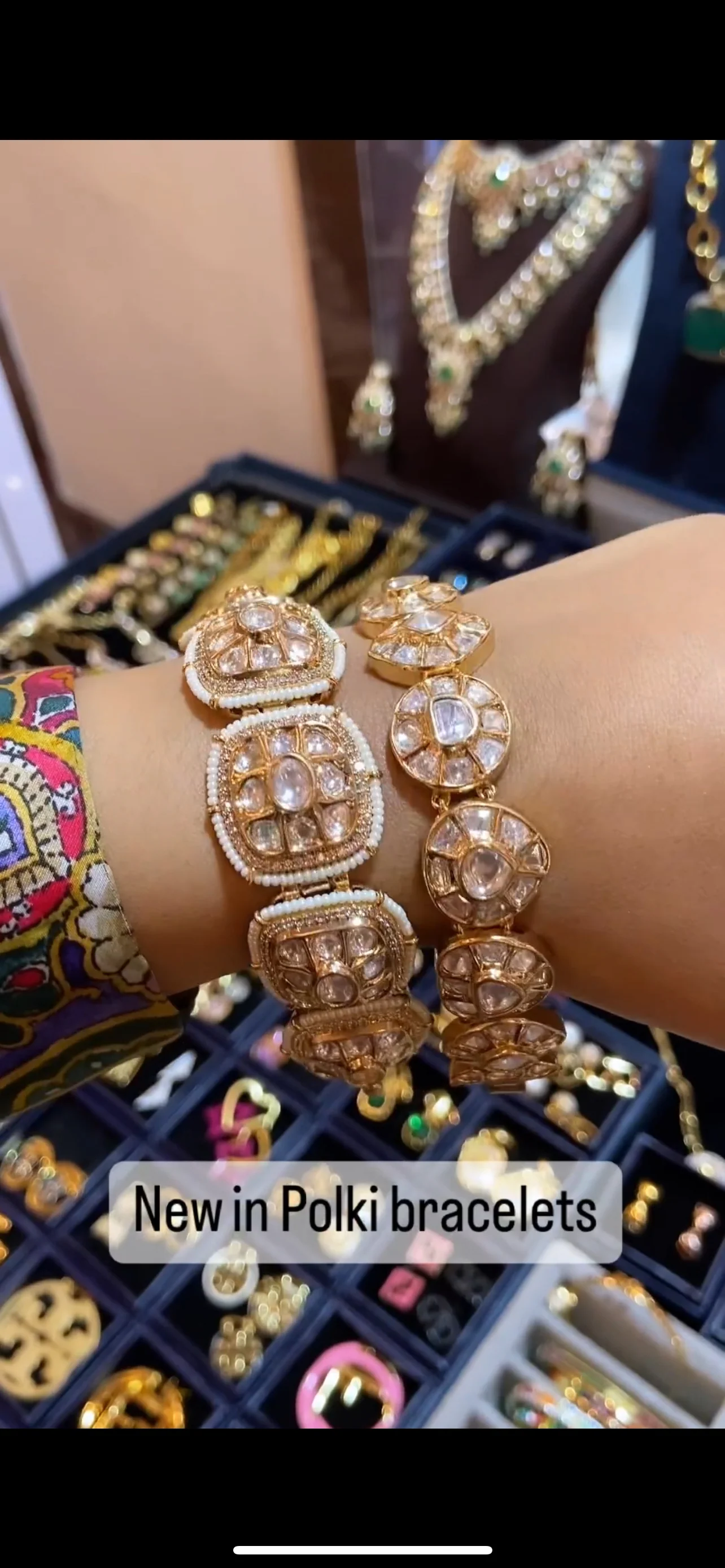 Diva moissanite Polki Tennis Bracelet (Single Piece) - Image 3