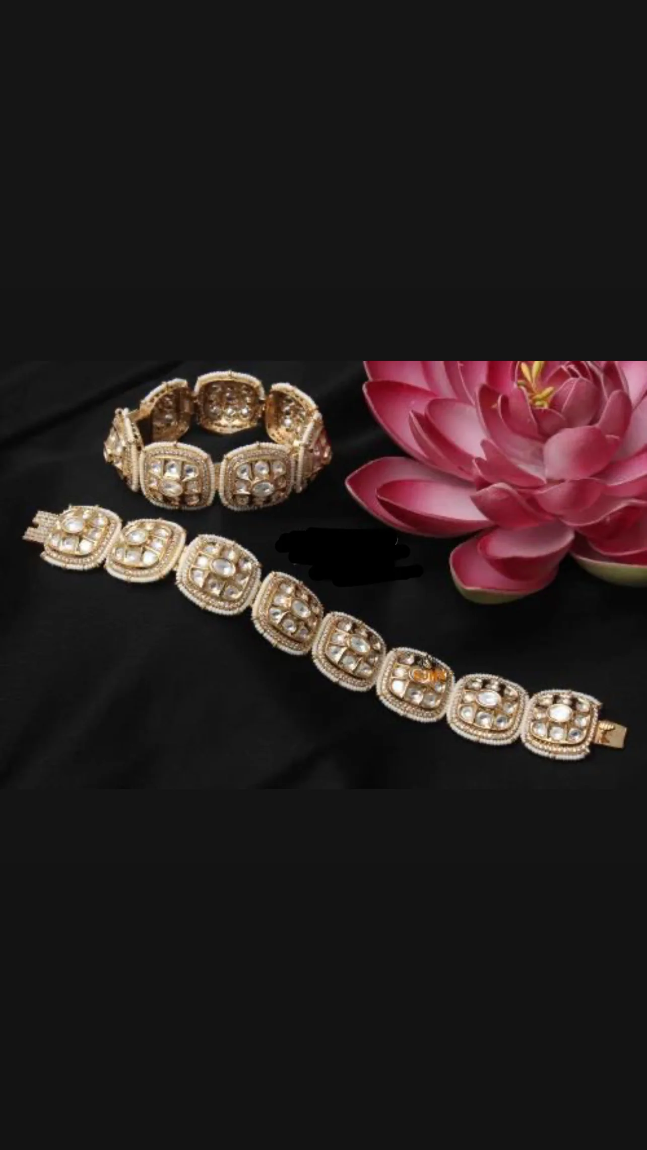 Diva moissanite Polki Tennis Bracelet (Single Piece) - Image 5