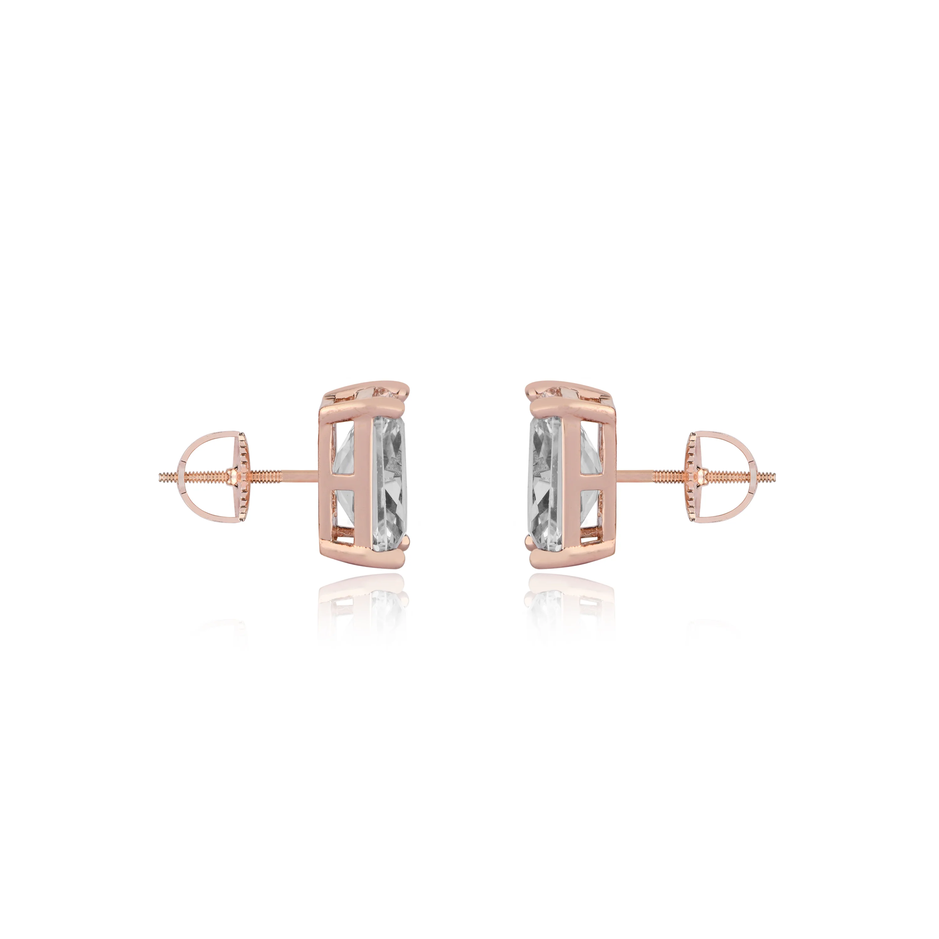 EMERALD CUT MEDIUM SOLITAIRE EARRINGS - Image 11