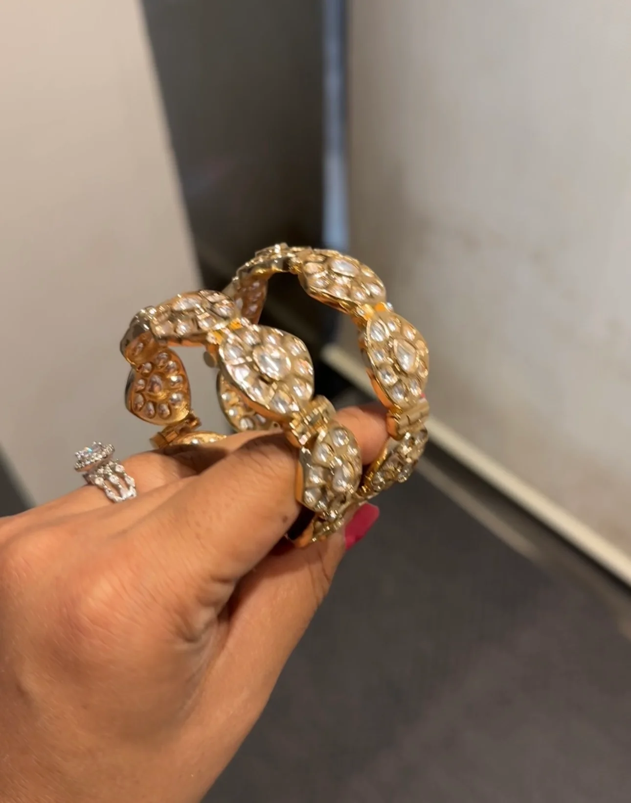 Evergreen Moissanite Polki Kadas (PAIR) - Image 3