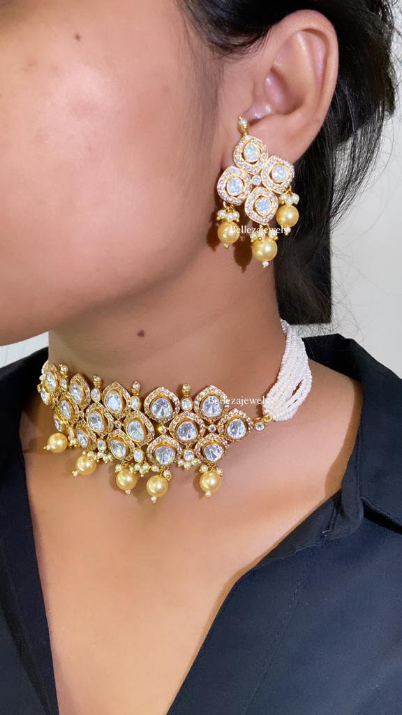 Moissanite Polki Pearl Choker set 🫰🏻 - Image 3