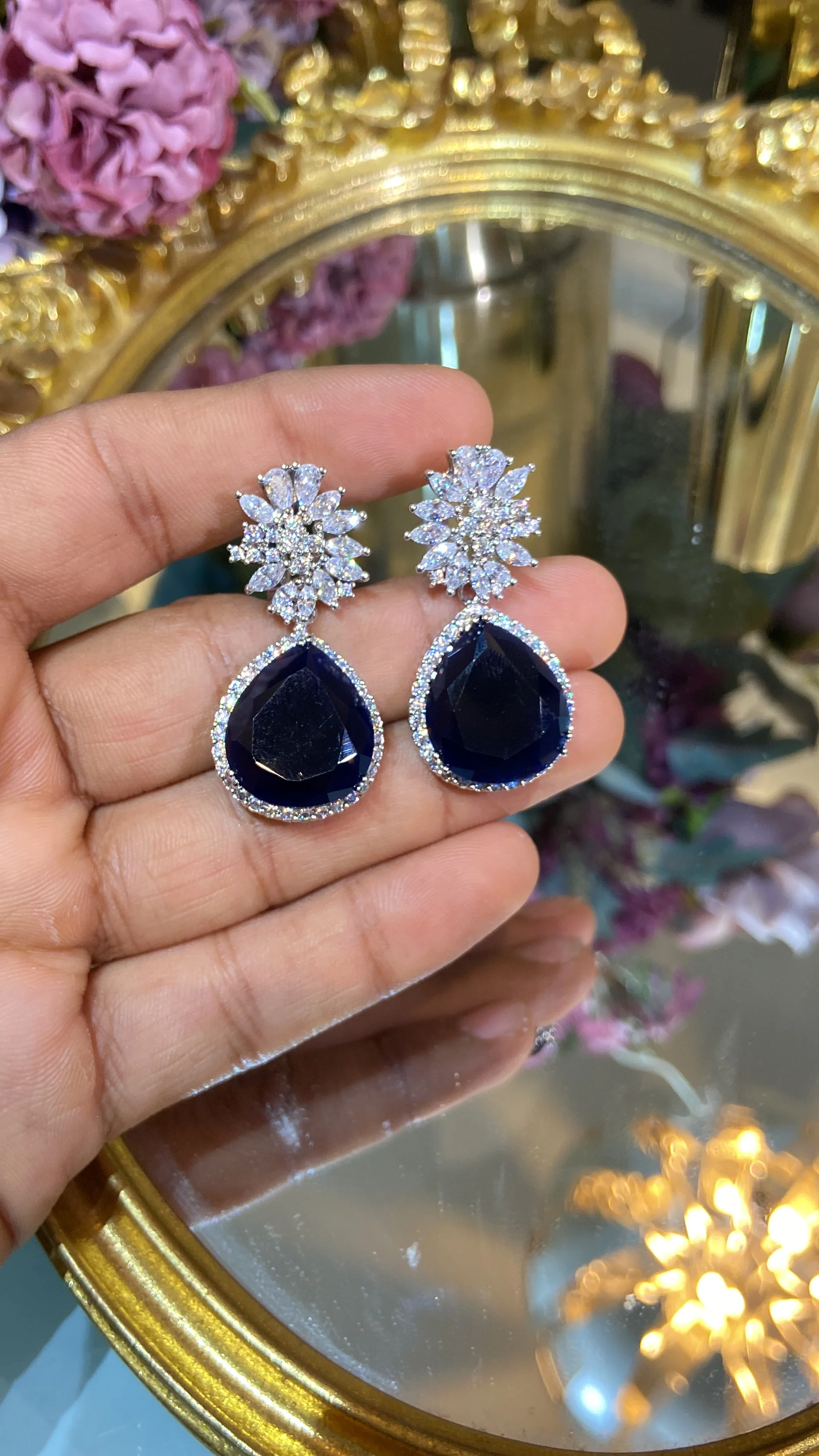 Pastel pop diamanté cocktail earrings - Image 3