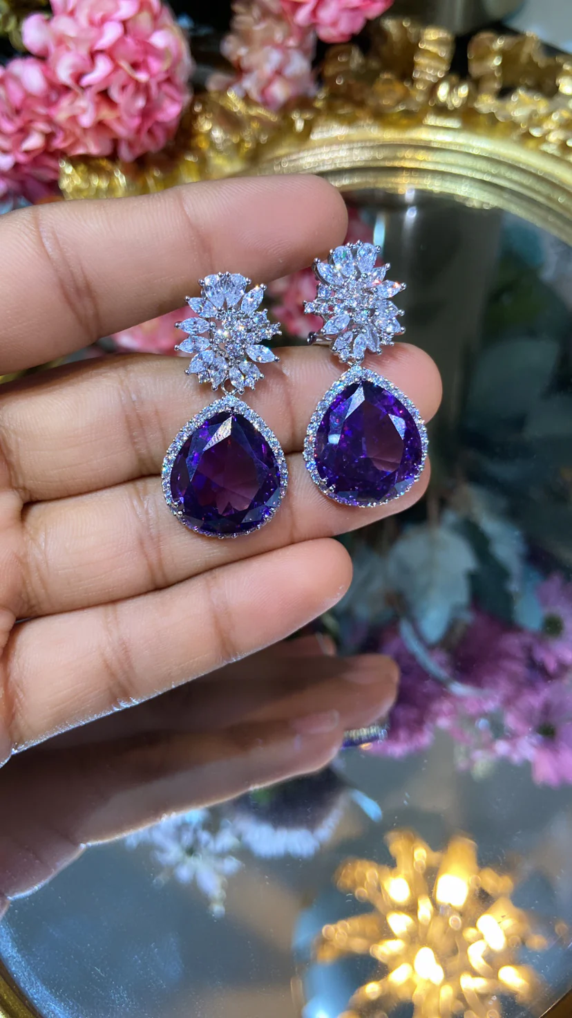 Pastel pop diamanté cocktail earrings - Image 5