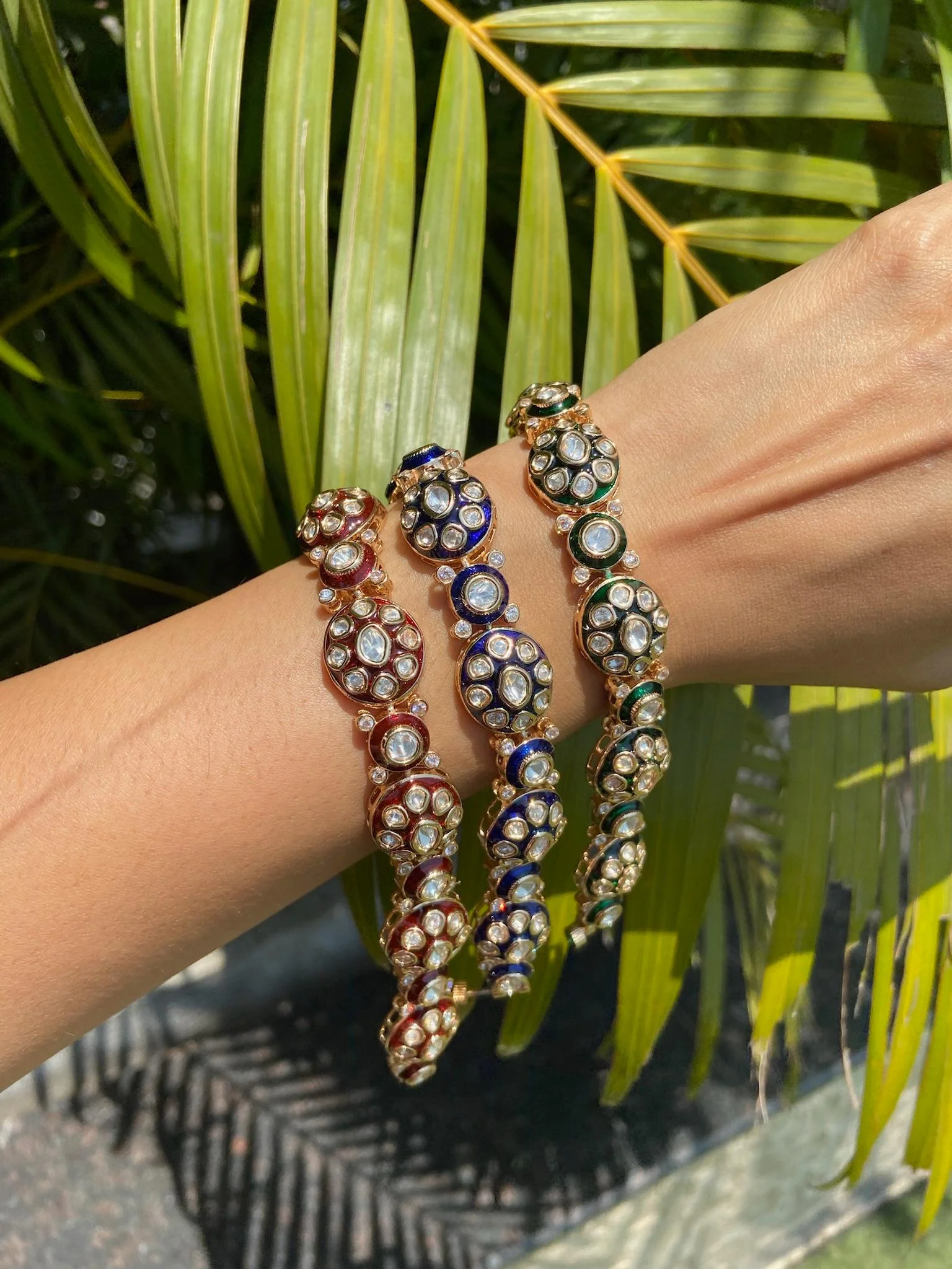 The Floral Heritage meenakari bracelet - Image 3