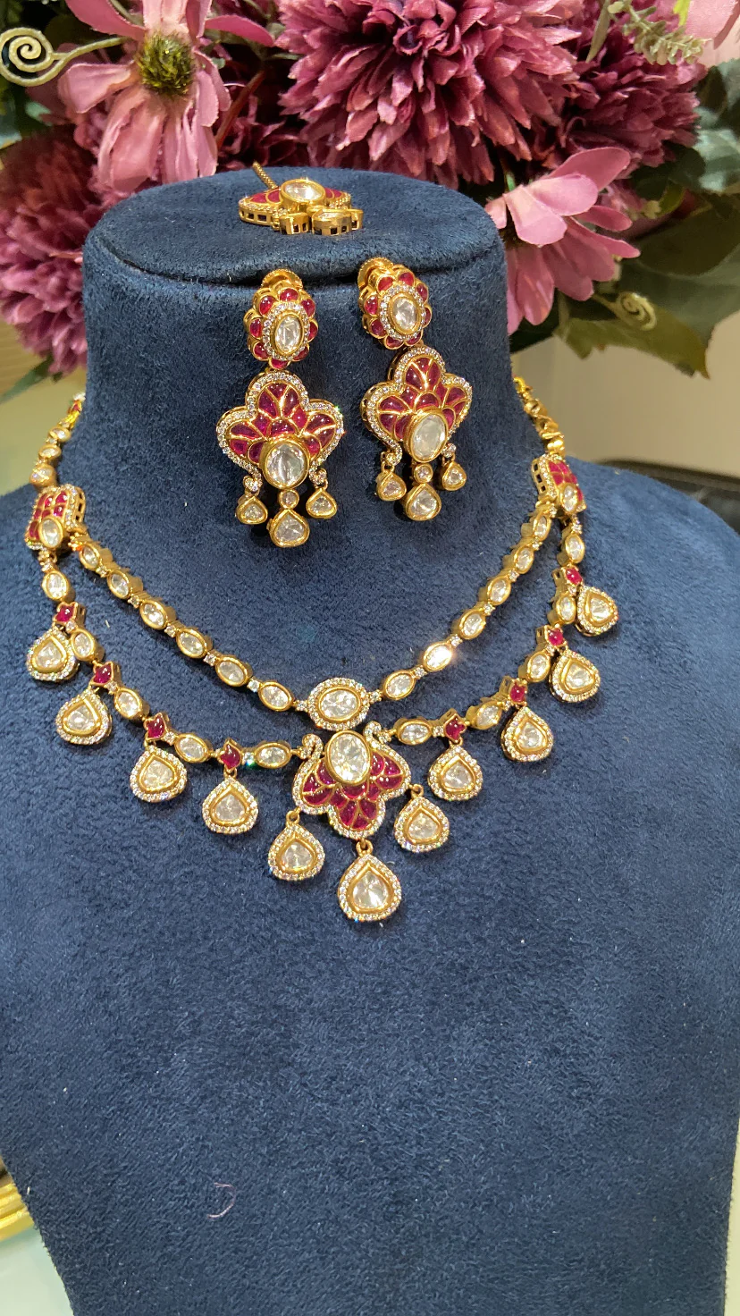 Festive Vintage Polki 2 liner set - Image 3